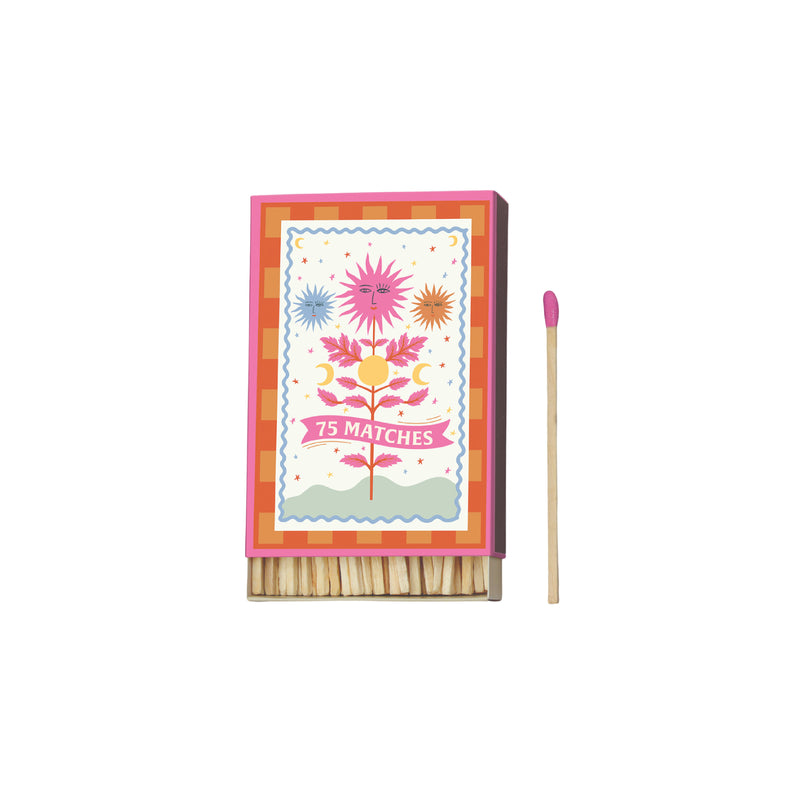 Adopo Sun Boxed Matches | Pink Tipped | Set of 75