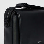 Men's Leather Messenger Bag | Black