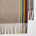 Men's Cashmere 'Signature Stripe' Edge Scarf | Brown