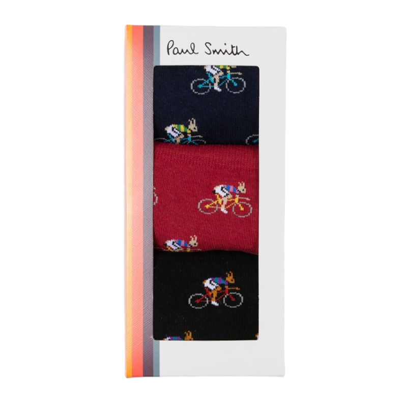 Men's 'Cycling Rabbits' Socks | Set of 3