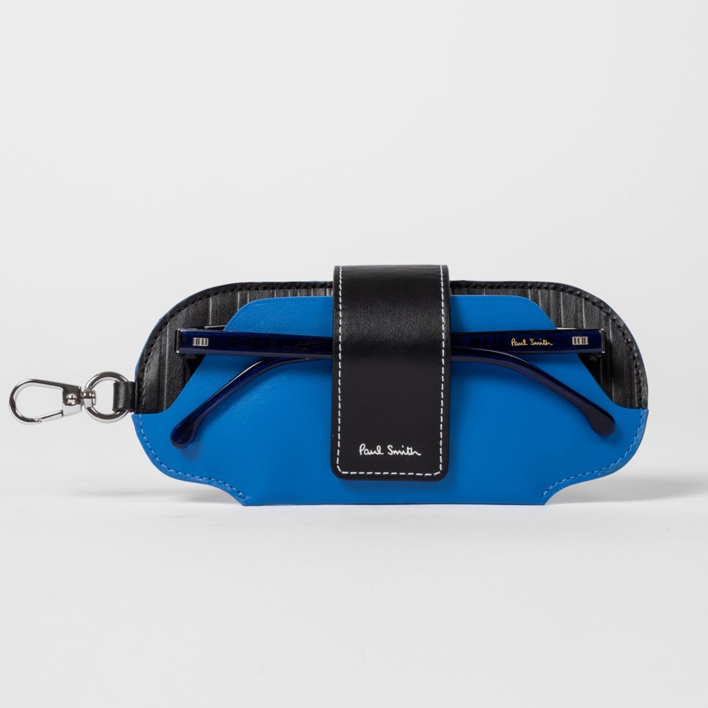 Men s Leather Glasses Case Blue