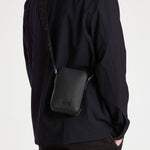 Men's Mini Leather Flight Bag | Black