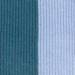 Men's Ribbed Lambwool 'Zebra' Scarf | Blue & Green