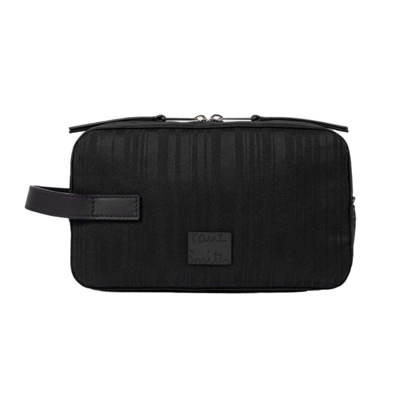 Men's 'Shadow Stripe' Wash Bag | Black