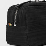 Men's 'Shadow Stripe' Wash Bag | Black