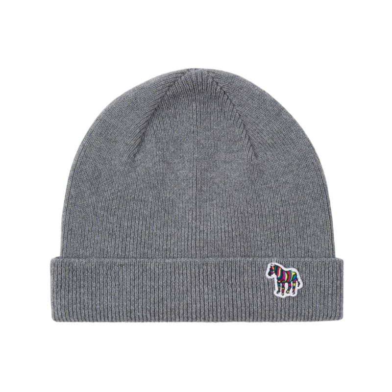 Men's Wool Knit 'Zebra' Beanie | Grey