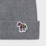 Men's Wool Knit 'Zebra' Beanie | Grey