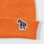 Men's Wool Knit 'Zebra' Beanie | Orange