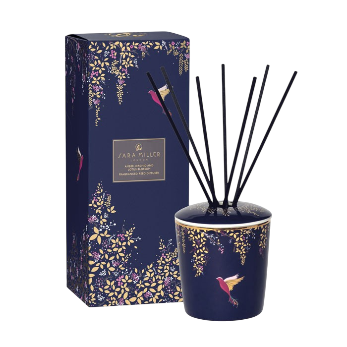 Navy Hummingbird Reed Diffuser | Amber, Orchid & Lotus | 200ml