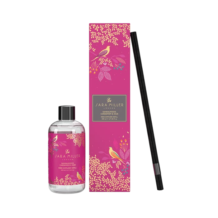 Pink Birds Reed Diffuser Refill | Sandalwood, Cardamom & Oud | 200ml