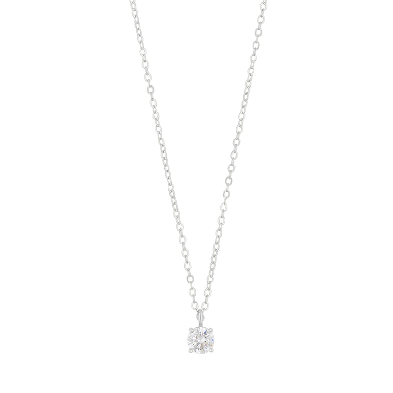 Essence Cubic Zirconia Pendant Necklace | Silver Plated