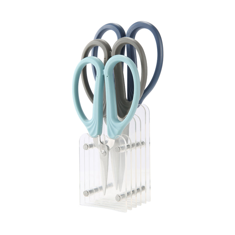 Easy Grip Scissor Set with Stand | 3 Piece