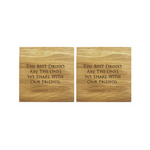 Friendship Engraved Oak Coasters | Set of 2