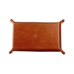 Stag Engraved Leather Trinket Tray | Brown