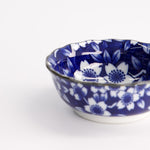 Dami Sakura Floral Sauce Bowl | Blue & White | 9cm