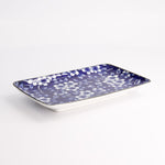 Dami Sakura Floral Sushi Plate | Blue & White | 20cm