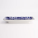 Dami Sakura Floral Sushi Plate | Blue & White | 20cm