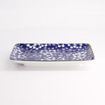 Dami Sakura Floral Sushi Plate | Blue & White | 20cm