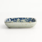 Karakusa Floral Square Soy Sauce Dish | Blue & White | 9cm