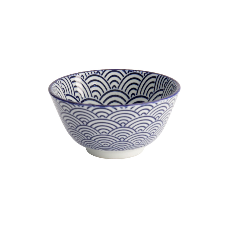 Nippon Waves Rice Bowl | Blue & White | 12cm