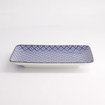 Sachiko Geometric Sushi Plate | Blue & White | 20cm