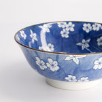 Sakura Momiji Ramen Bowl | Blue & White | 19cm