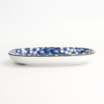 Sakura Sushi Plate | Blue & White | 18cm