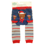 Baby's Christmas Highland Cow Leggings & Socks Set | 0-6 Months