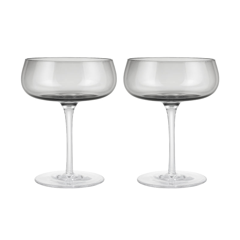 Belo Champagne Saucers | Smoke | Set of 2