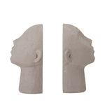 Baldur Split Head Bookends | Grey