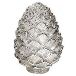 Antique Pinecone LED Light Decoration | Silver