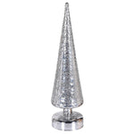 Silver Glass LED Tree Light Decoration | Large