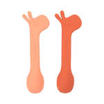 Lalee Silicone Spoon Set | Papaya | Pack of 2