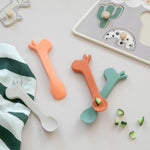 Lalee Silicone Spoon Set | Papaya | Pack of 2