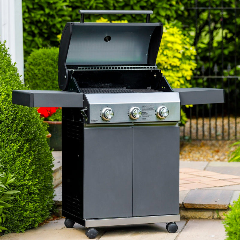 Buy Grillstream Matt Grey 3 Burner Hybrid BBQ | About Living