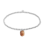 A Little 'Empowerment' Affirmation Crystal Bracelet | Silver Plated with Sunstone