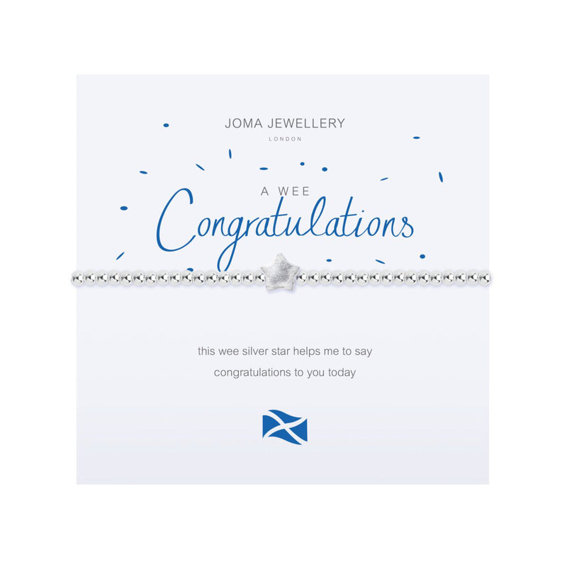 A Wee 'Congratulations' Bracelet | Silver Plated