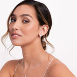 Freya Feather Huggie Hoop Earrings | Silver Plated