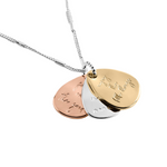 'Mindfulness' Affirmation Discs Necklace | Silver, Gold & Rose Gold Plated