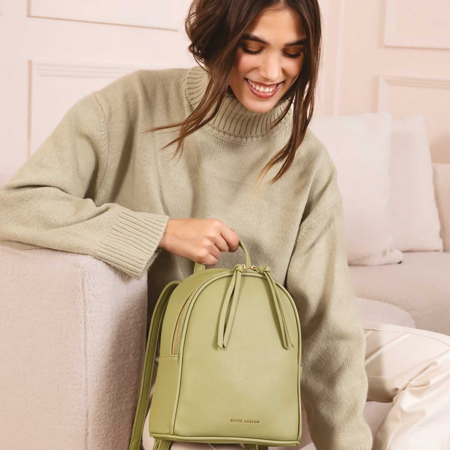 Buy Katie Loxton Olive Isla Backpack | About Living