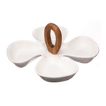 Bamboo Aperitif Plate | White