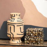 Barren Earthenware Vase | Sand/Black