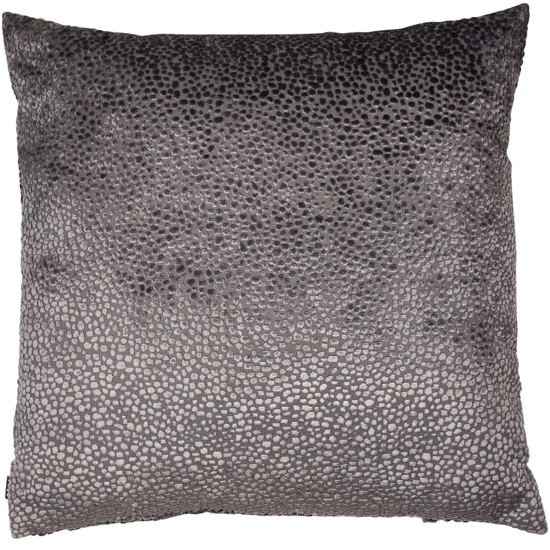 Velvet Bingham Cushion | Silver | 56x56cm