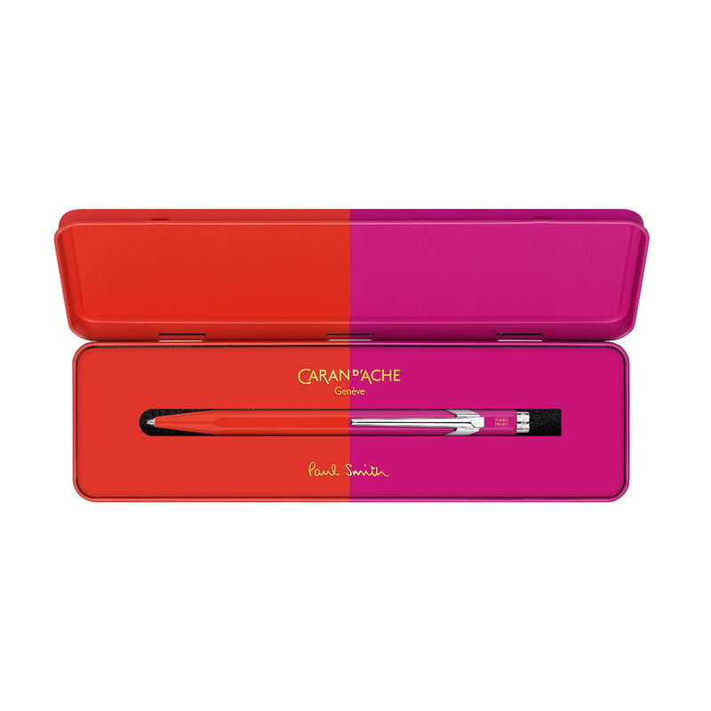 Caran d'Ache 849 Ballpoint Pen | Warm Red & Rose Pink