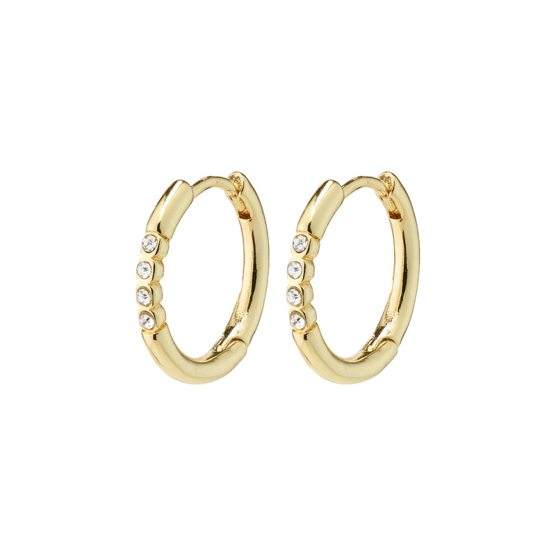 Pilgrim Alberte Organic Shape Hoop Earrings Gold-plated | Kilkenny Design