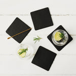 Square Coasters | Natural Slate | Set of 4